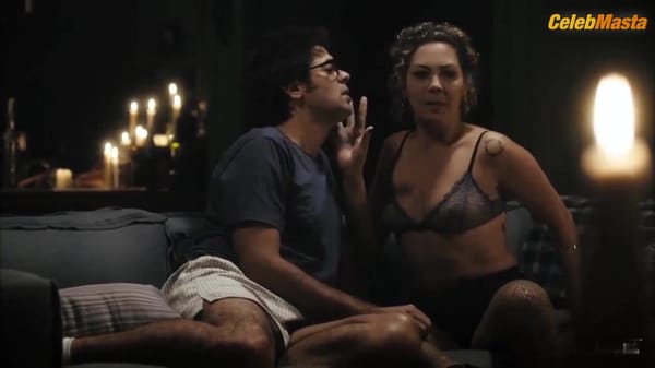 Fernanda Paes Leme Bares Boobs, Underwear Scene in Trap.com