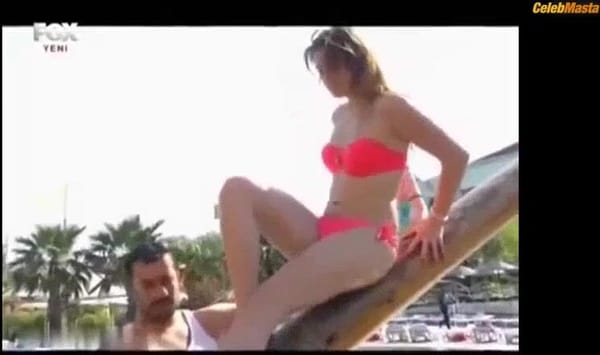 Gizem Karaca Tits, Swimsuit Scene from Gizem Karaca Sexy Bikini