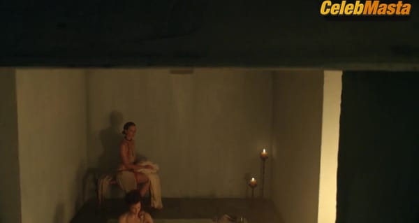 Lucy Lawless Reveals Tits, Bush in Spartacus Scene