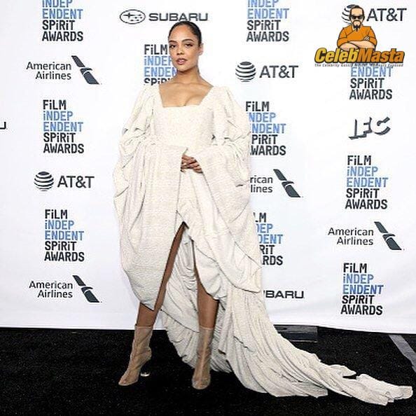Gorgeous Tessa Thompson Red Carpet Dress Without Any Nipple-Slips Photos photo 15