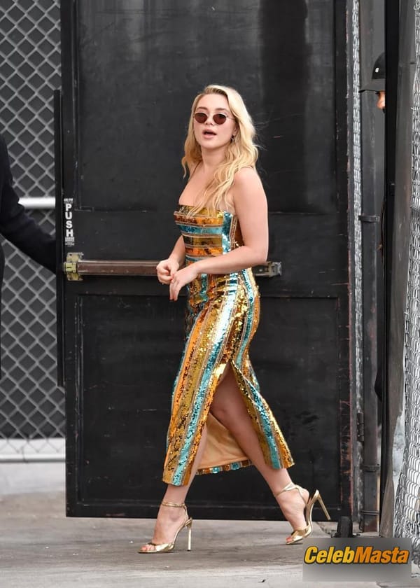 Florence Pugh Scene Photos Gallery from Jimmy Kimmel Live photo 8