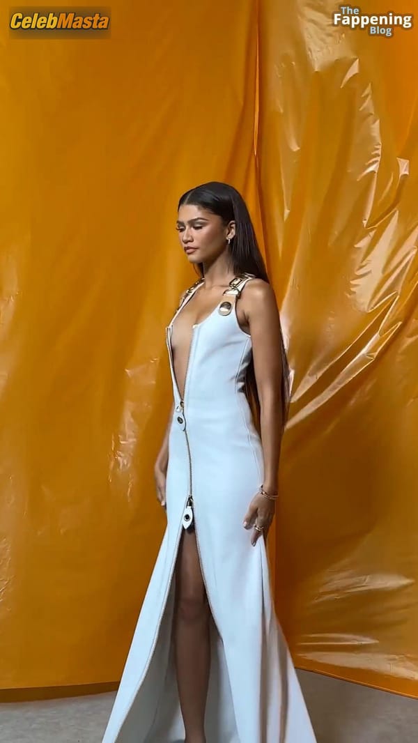 Zendaya in a White Dress at the Louis Vuitton Womenswear Spring/Summer Show photo 15
