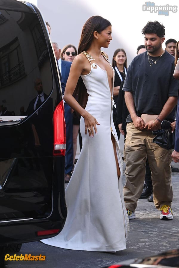 Zendaya in a White Dress at the Louis Vuitton Womenswear Spring/Summer Show photo 52
