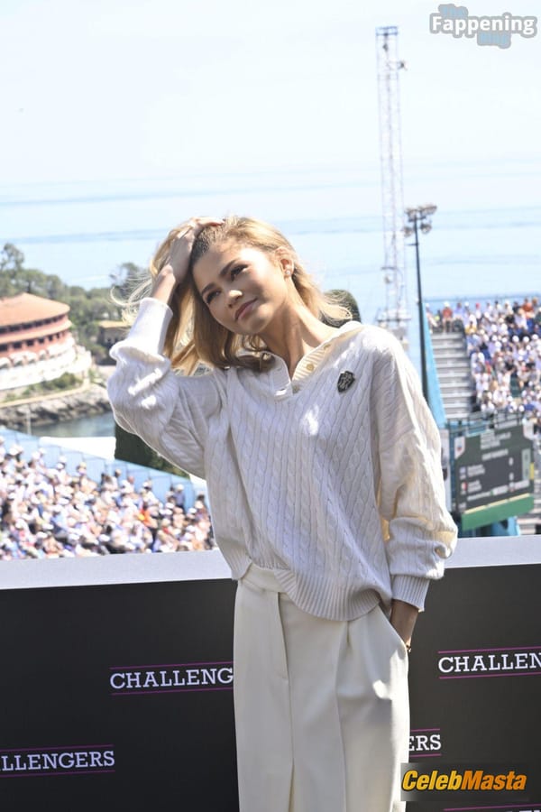 Zendaya Braless at the Challengers Photocall, Monaco photo 8