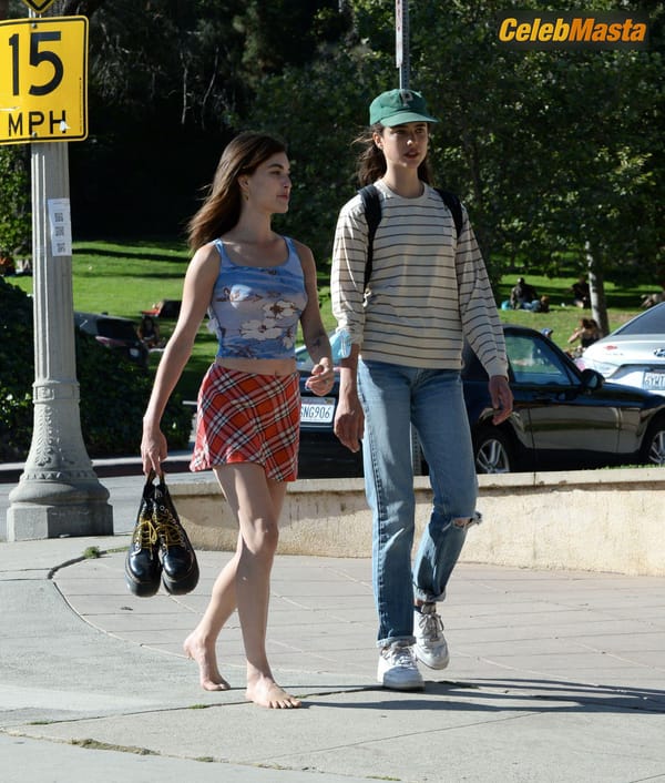 Rainey Qualley Braless Showing Tits at Silverlake in Los Angeles photo 25