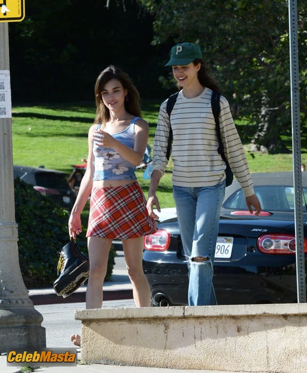 Rainey Qualley Braless Showing Tits at Silverlake in Los Angeles photo 26