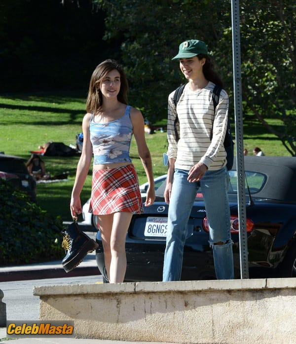 Rainey Qualley Braless Showing Tits at Silverlake in Los Angeles photo 43