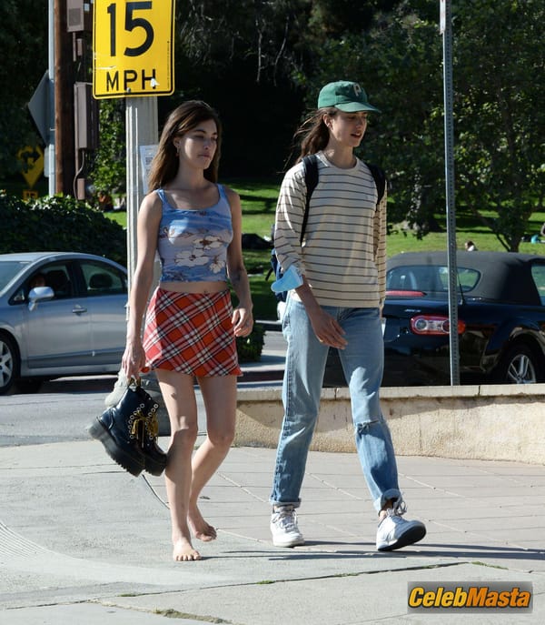 Rainey Qualley Braless Showing Tits at Silverlake in Los Angeles photo 45