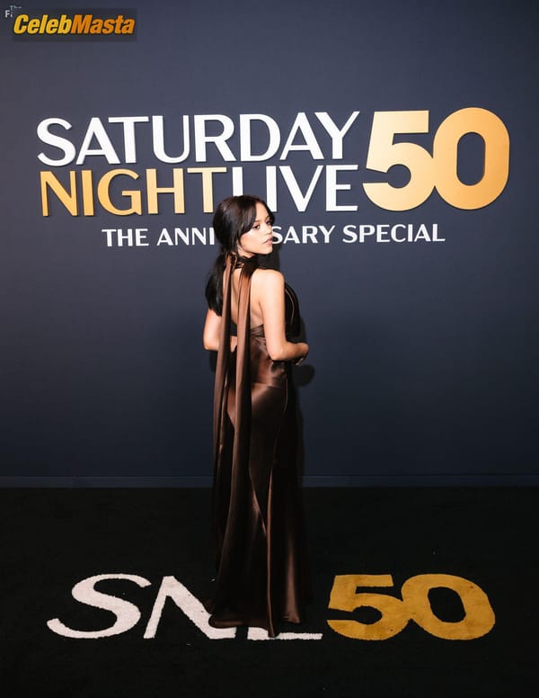 Jenna Ortega Cleavage and Legs at SNL 50th Anniversary Special, New York City photo 22