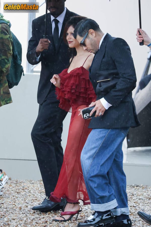 Jenna Ortega in a Sheer Dress at the Givenchy Fashion Show, Paris photo 4