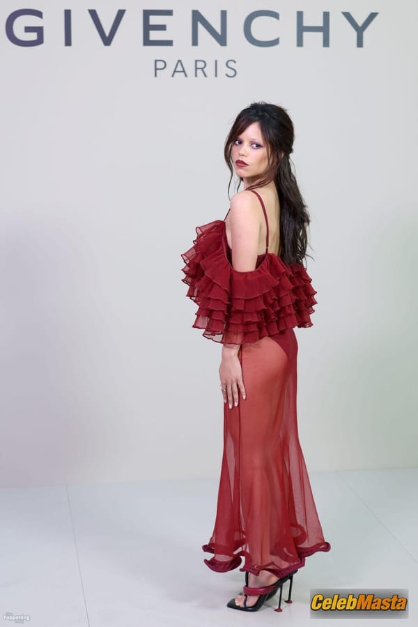 Jenna Ortega in a Sheer Dress at the Givenchy Fashion Show, Paris photo 17