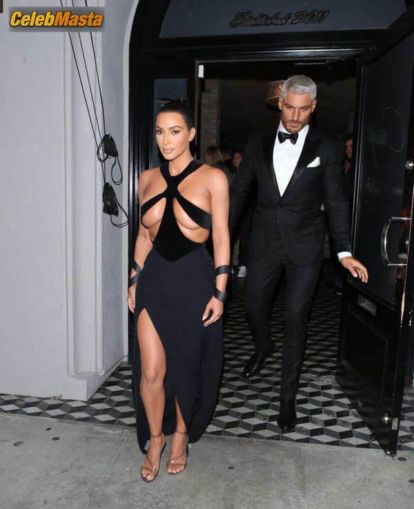Kim Kardashian showing a lot of skin at Craig’s restaurant in Hollywood (17.02.2019) photo 5