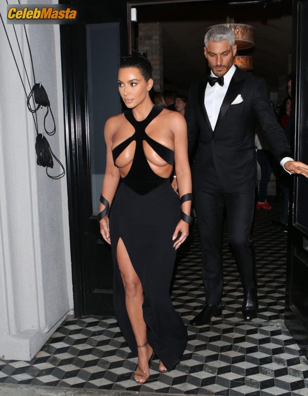 Kim Kardashian showing a lot of skin at Craig’s restaurant in Hollywood (17.02.2019) photo 7