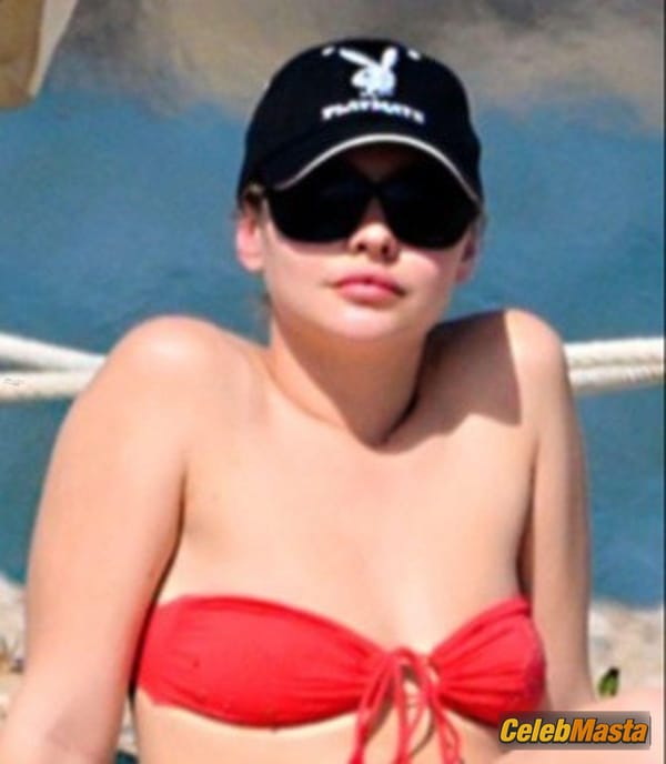 Madelyn Cline in a Red Bikini at Sitges Beach, Barcelona photo 38