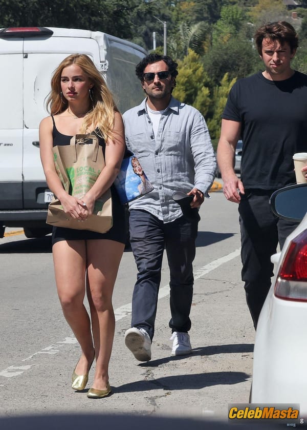 Addison Rae Legs in a Sheer Mini Dress at a Park, Los Angeles photo 3
