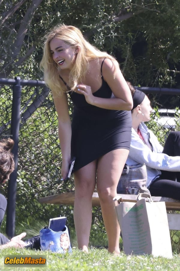 Addison Rae Legs in a Sheer Mini Dress at a Park, Los Angeles photo 26