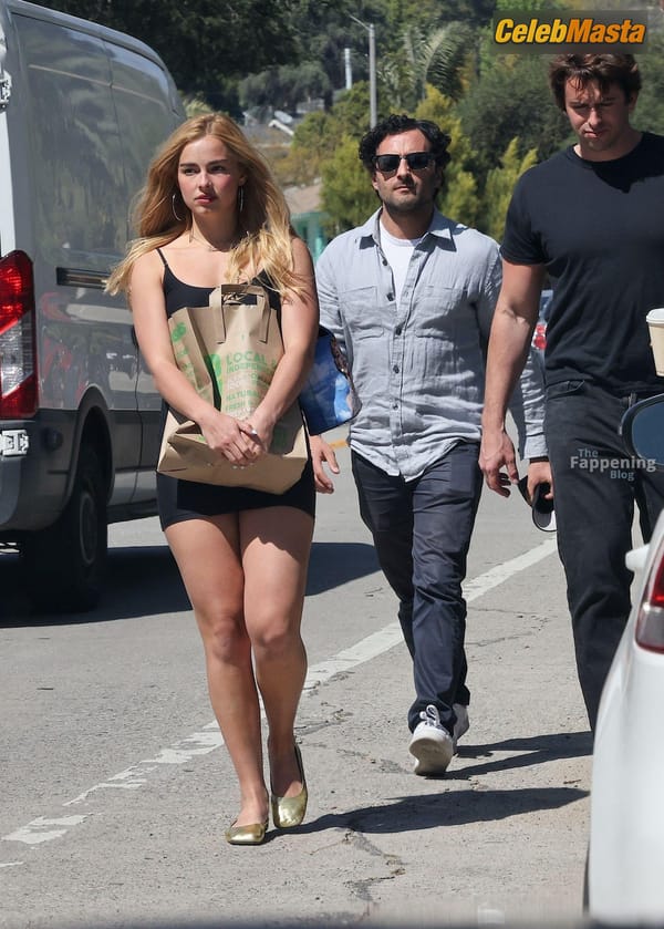Addison Rae Legs in a Sheer Mini Dress at a Park, Los Angeles photo 27