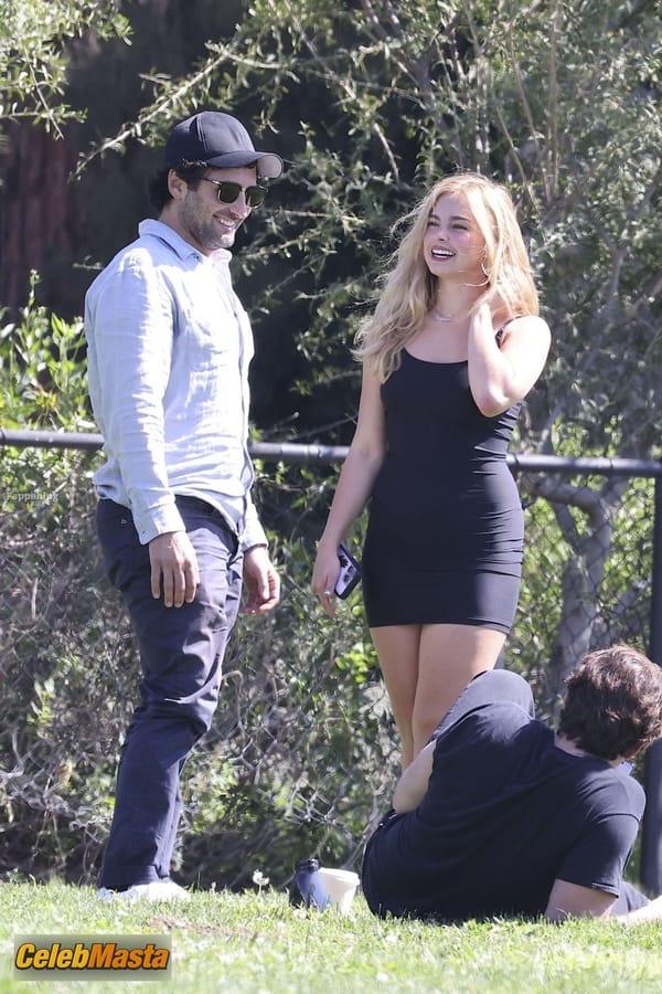 Addison Rae Legs in a Sheer Mini Dress at a Park, Los Angeles photo 29