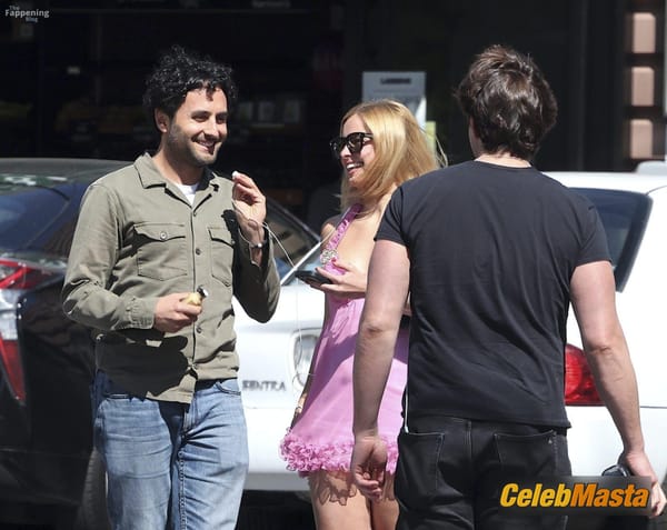 Addison Rae Legs in a Pink Mini Dress in Los Angeles photo 13
