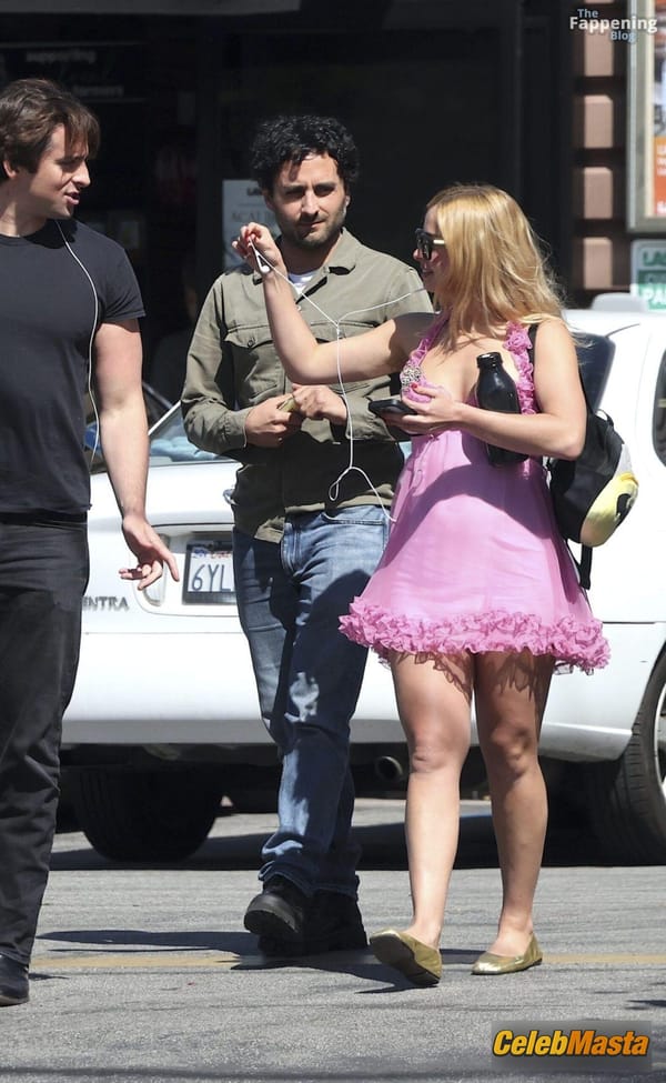 Addison Rae Legs in a Pink Mini Dress in Los Angeles photo 20