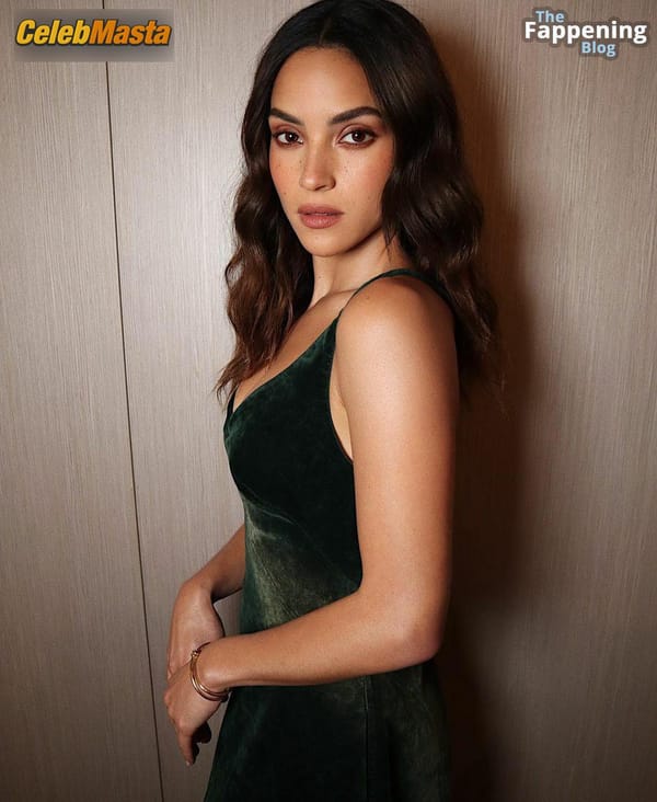 Adria Arjona in Green Dress at NYFW Event photo 10