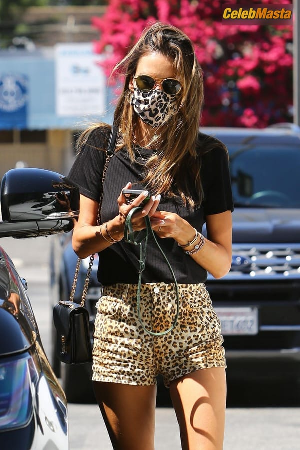 Alessandra Ambrosio displaying her famous legs and tits arriving at Derma Care Facial Clinic in Los Angeles photo 14