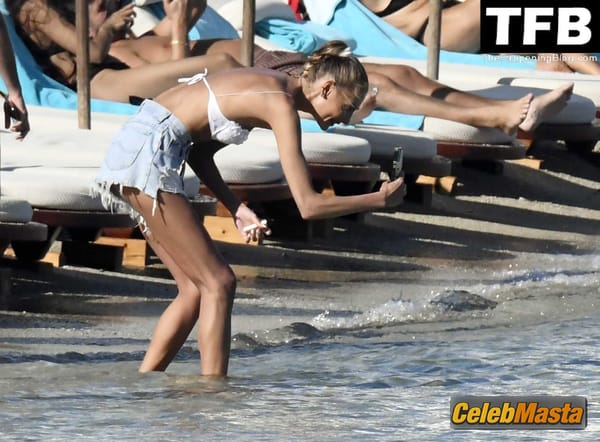 Alina Baikova Bikini at the Beach, Greece photo 3