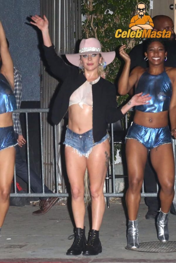 Lady Gaga See-through Shirt in Public Photos photo 14