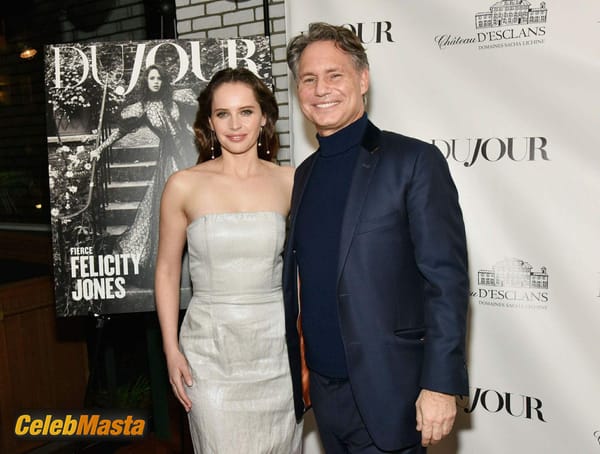 Felicity Jones at the DuJour Winter Issue Celebration in New York City photo 13