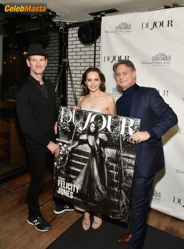 Felicity Jones at the DuJour Winter Issue Celebration in New York City photo 20