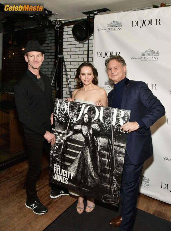 Felicity Jones at the DuJour Winter Issue Celebration in New York City photo 24