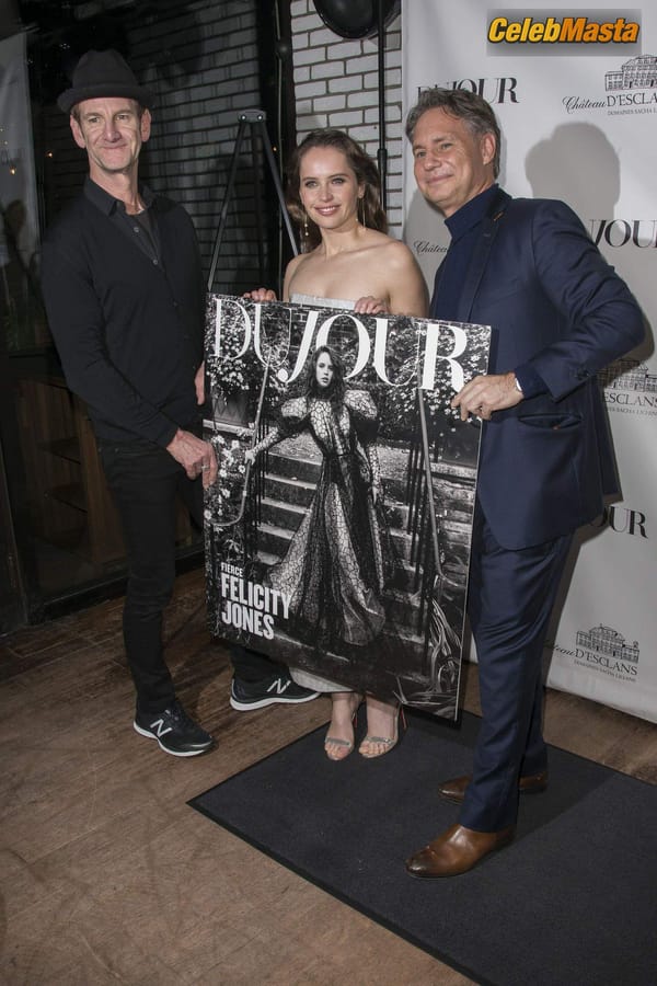 Felicity Jones at the DuJour Winter Issue Celebration in New York City photo 30