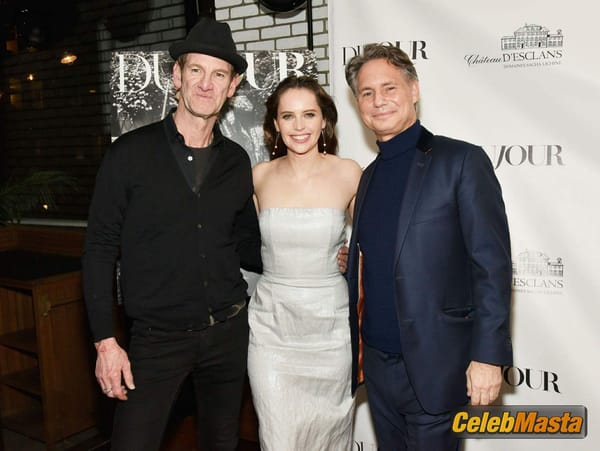 Felicity Jones at the DuJour Winter Issue Celebration in New York City photo 32