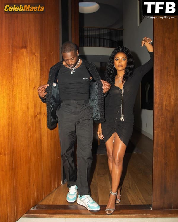 Gabrielle Union Flashes Her Tits in A See-Through Dress photo 13
