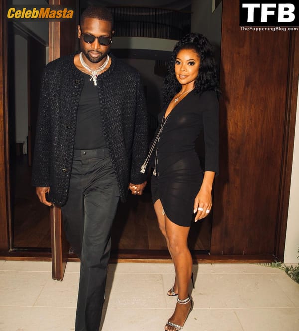 Gabrielle Union Flashes Her Tits in A See-Through Dress photo 14