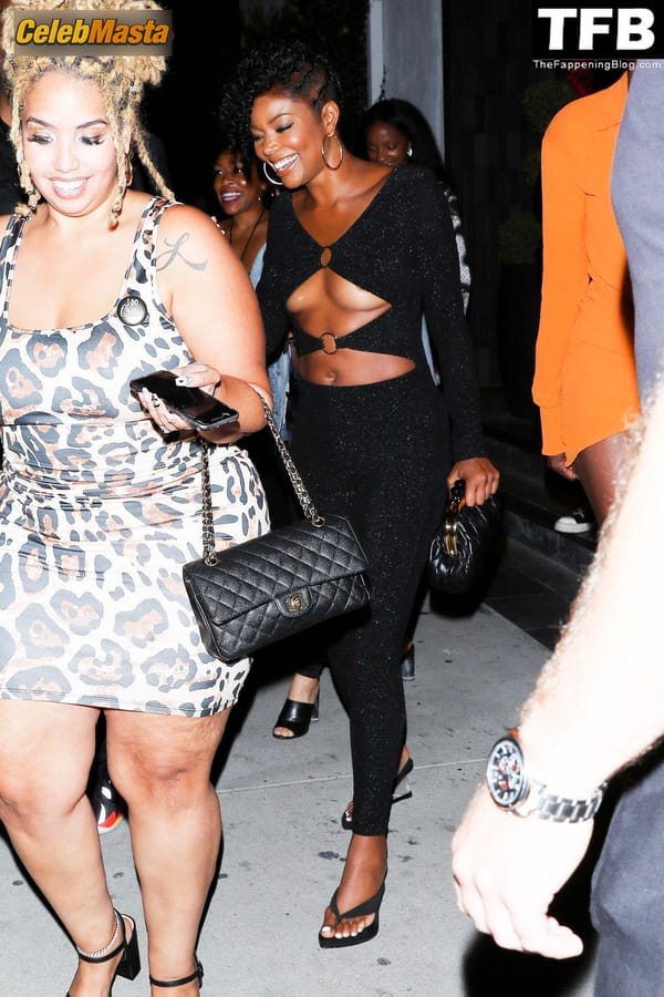 Gabrielle Union Seen Showing Off Her Underboob On A Girls Night Out in LA photo 8
