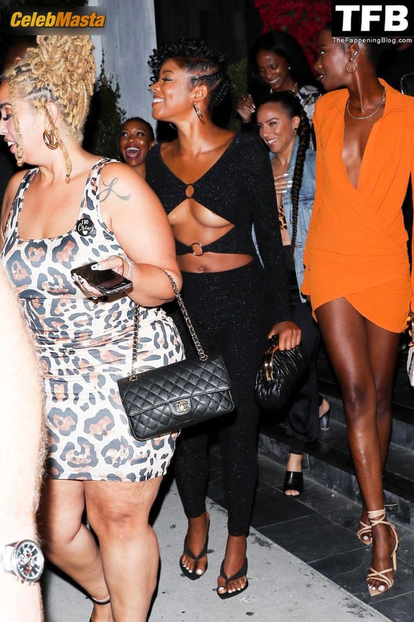 Gabrielle Union Seen Showing Off Her Underboob On A Girls Night Out in LA photo 9