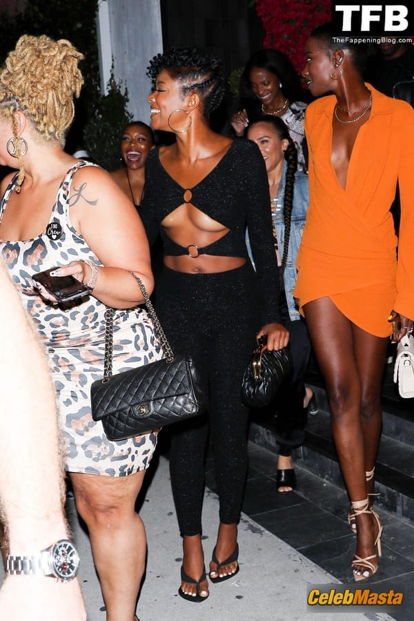 Gabrielle Union Seen Showing Off Her Underboob On A Girls Night Out in LA photo 10