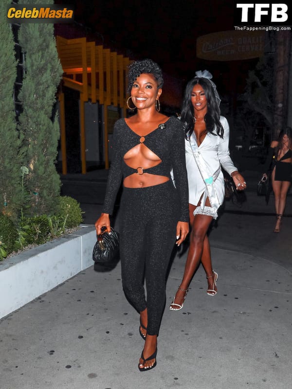 Gabrielle Union Seen Showing Off Her Underboob On A Girls Night Out in LA photo 12