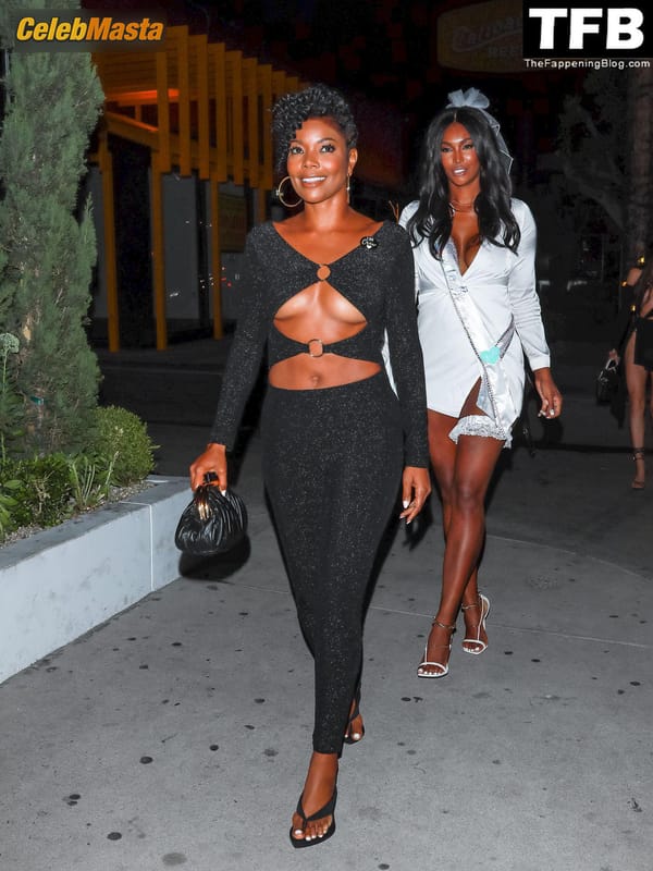 Gabrielle Union Seen Showing Off Her Underboob On A Girls Night Out in LA photo 23