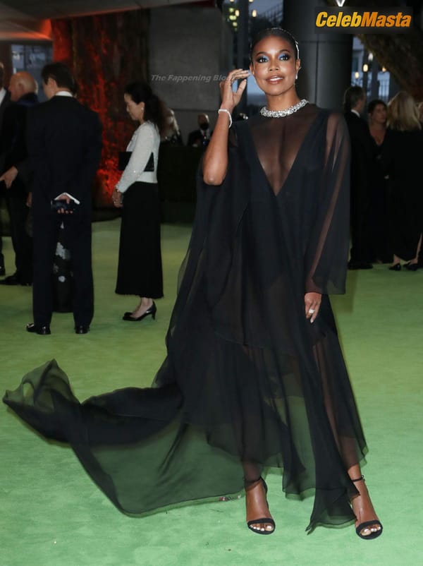 Gabrielle Union Flaunts Her Cleavage in A Black Dress at the Opening Gala of Academy Museum Motion Pictures In Los Angeles photo 14