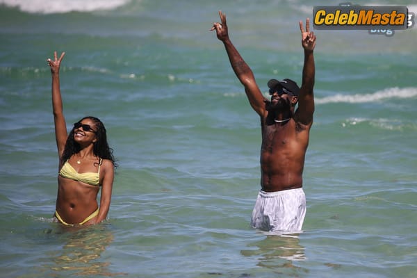 Gabrielle Union Seen with Dwyane Wade Shows Off Her Amazing Body Wearing a Hot Bikini at the Beach in Miami photo 44