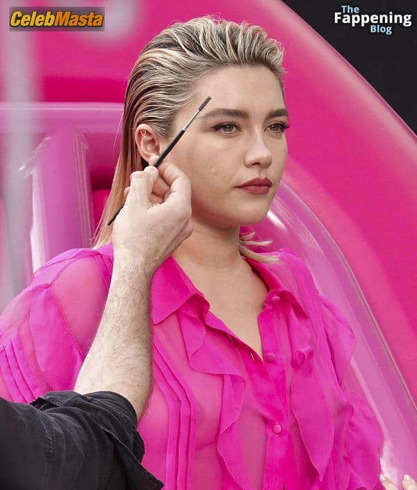 Florence Pugh Flashes Her Hot Tits During a Photoshoot for Valentinos New Campaign in Rome photo 10