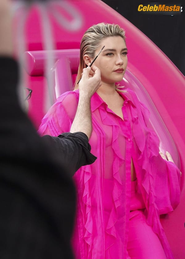 Florence Pugh Flashes Her Hot Tits During a Photoshoot for Valentinos New Campaign in Rome photo 11