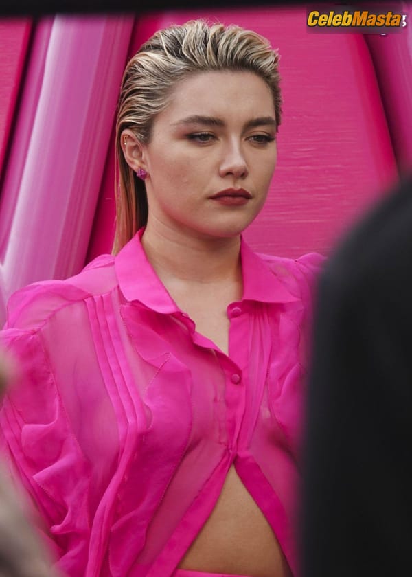 Florence Pugh Flashes Her Hot Tits During a Photoshoot for Valentinos New Campaign in Rome photo 23