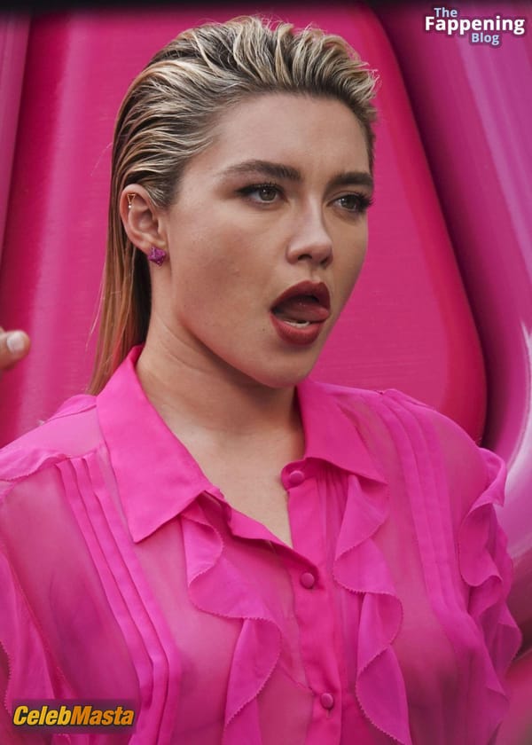Florence Pugh Flashes Her Hot Tits During a Photoshoot for Valentinos New Campaign in Rome photo 24