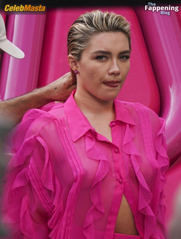 Florence Pugh Flashes Her Hot Tits During a Photoshoot for Valentinos New Campaign in Rome photo 25