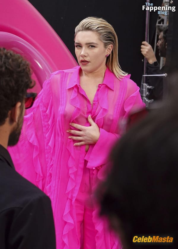 Florence Pugh Flashes Her Hot Tits During a Photoshoot for Valentinos New Campaign in Rome photo 32
