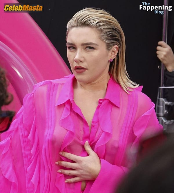 Florence Pugh Flashes Her Hot Tits During a Photoshoot for Valentinos New Campaign in Rome photo 35
