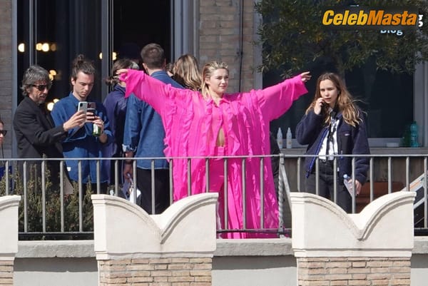 Florence Pugh Flashes Her Hot Tits During a Photoshoot for Valentinos New Campaign in Rome photo 45